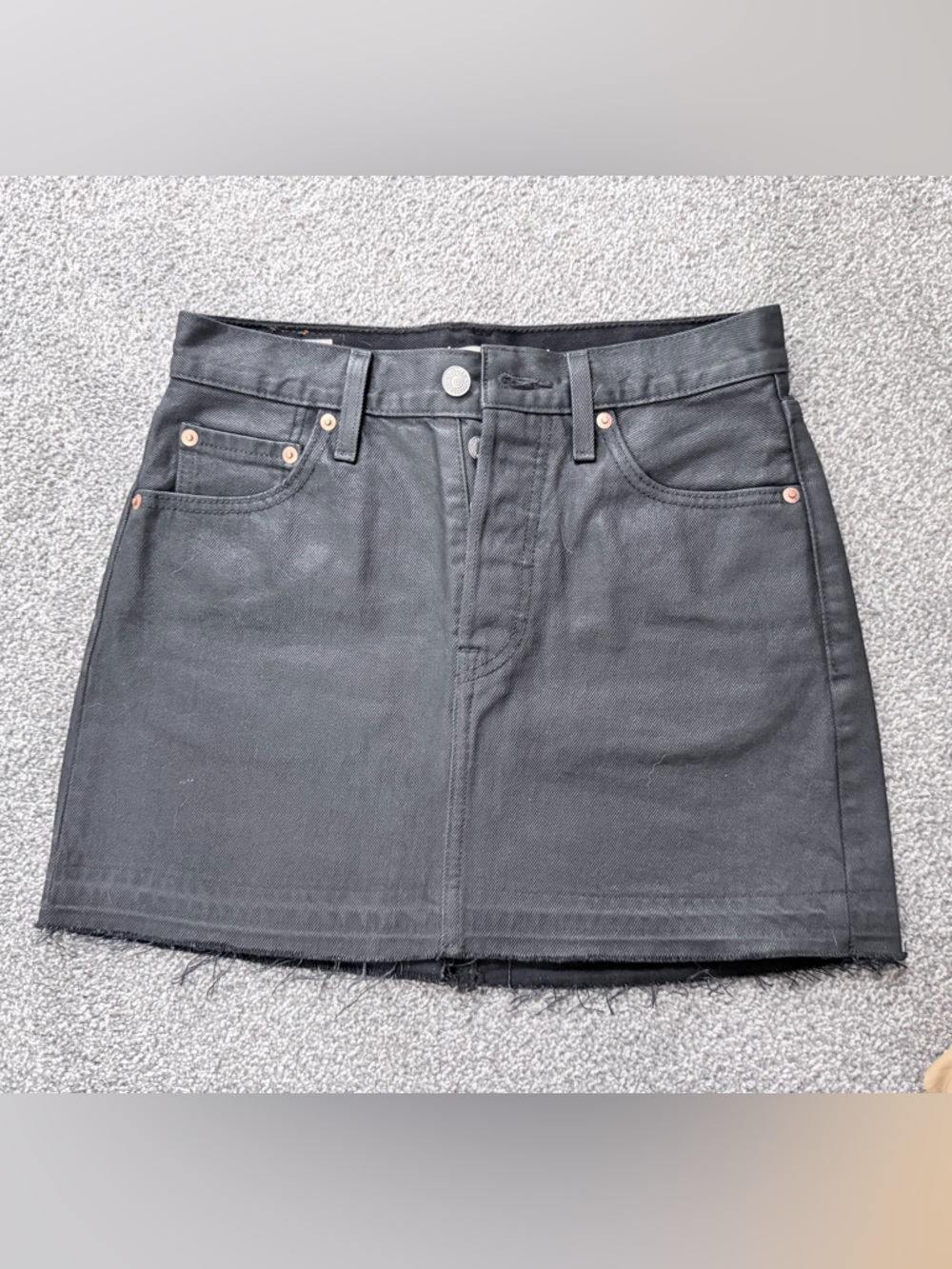 Levi's Black Denim Mini Skirt